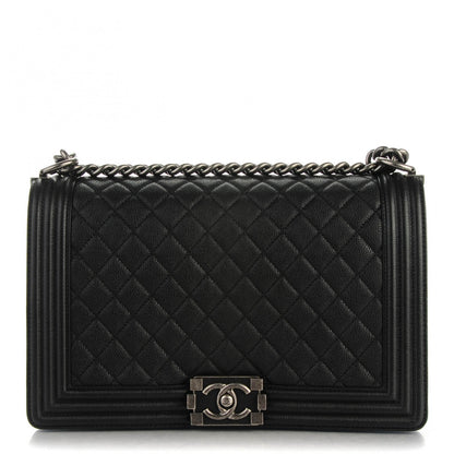 Chanel Caviar Quilted New Medium Boy Flap Black 1 of 8