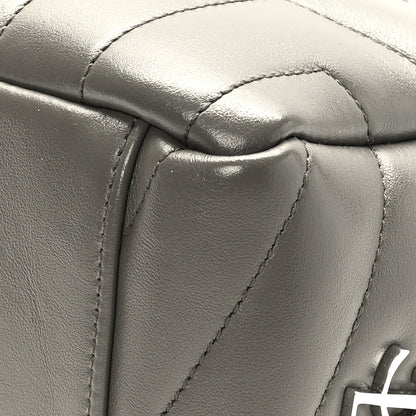 Saint Laurent Calfskin Y Quilted Monogram Small Loulou Bowling Bag Earth 9 of 11