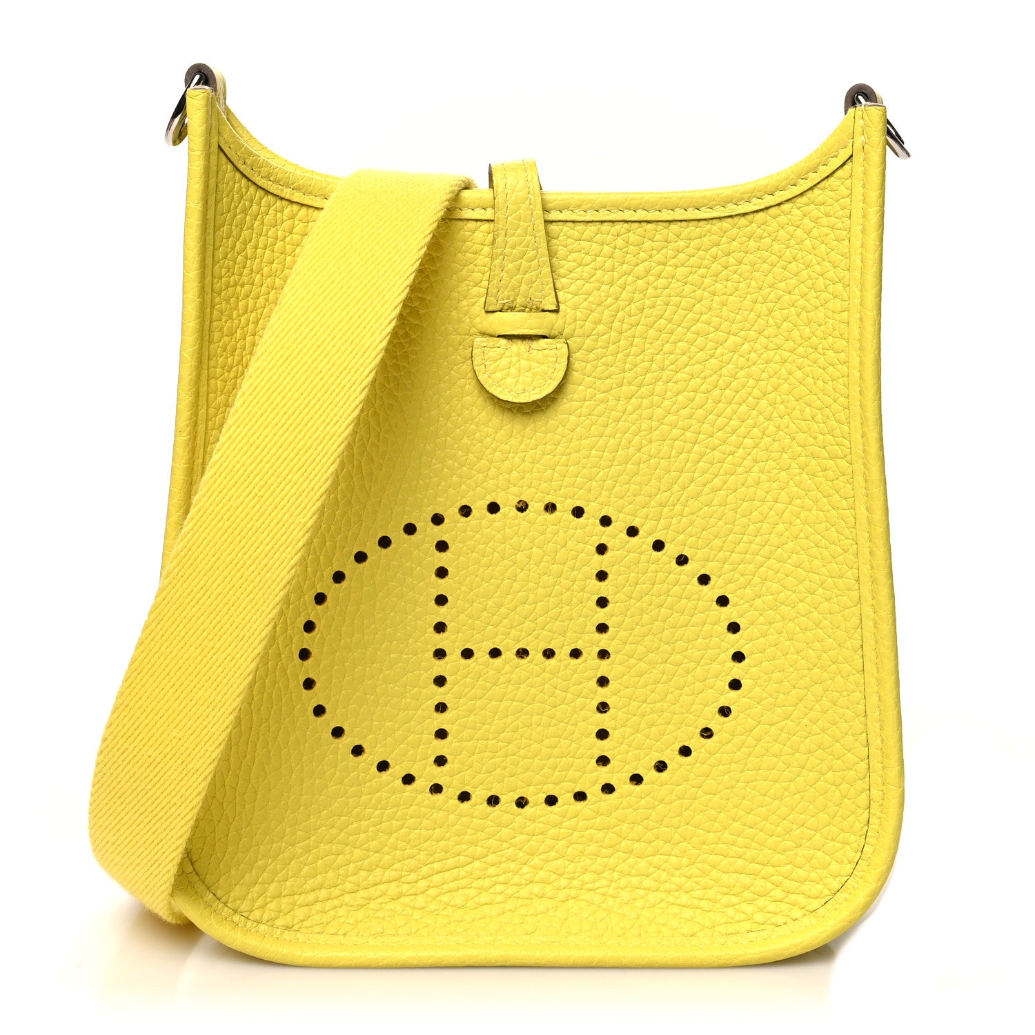 product image of HERMES Taurillon Clemence Evelyne TPM Lime FASHIONPHILE