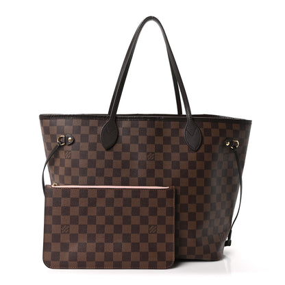 Louis Vuitton Damier Ebene Neo Neverfull MM Rose Ballerine 3 of 10