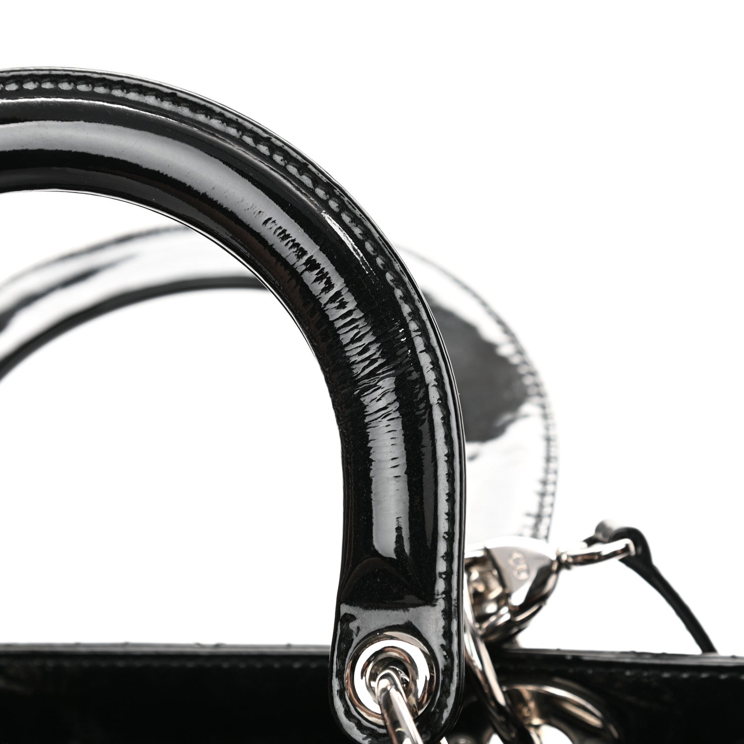 Christian Dior Patent Cannage Large Lady Dior Black 12 of 15
