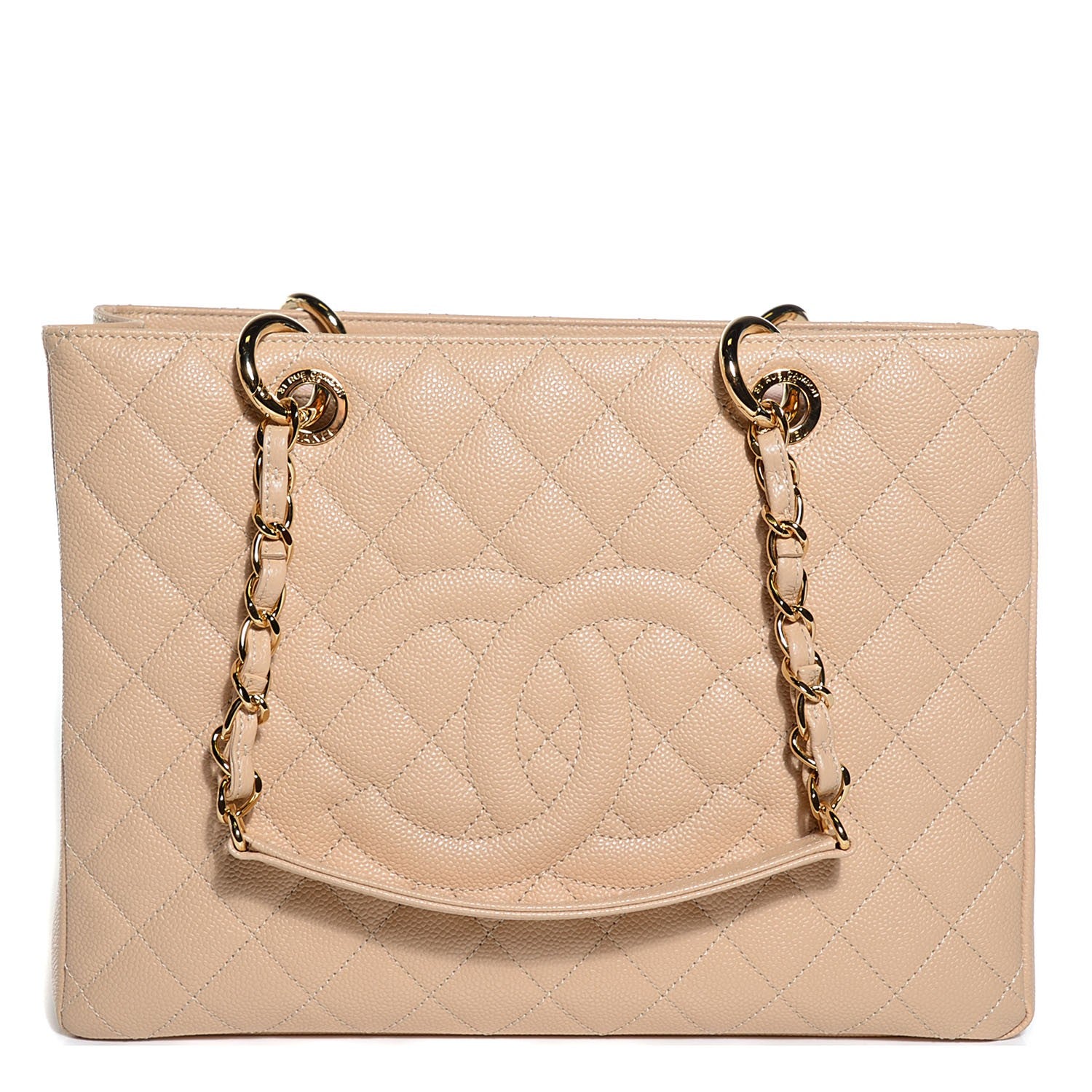 Chanel Caviar Quilted Grand Shopping Tote GST Beige Clair 1 of 7