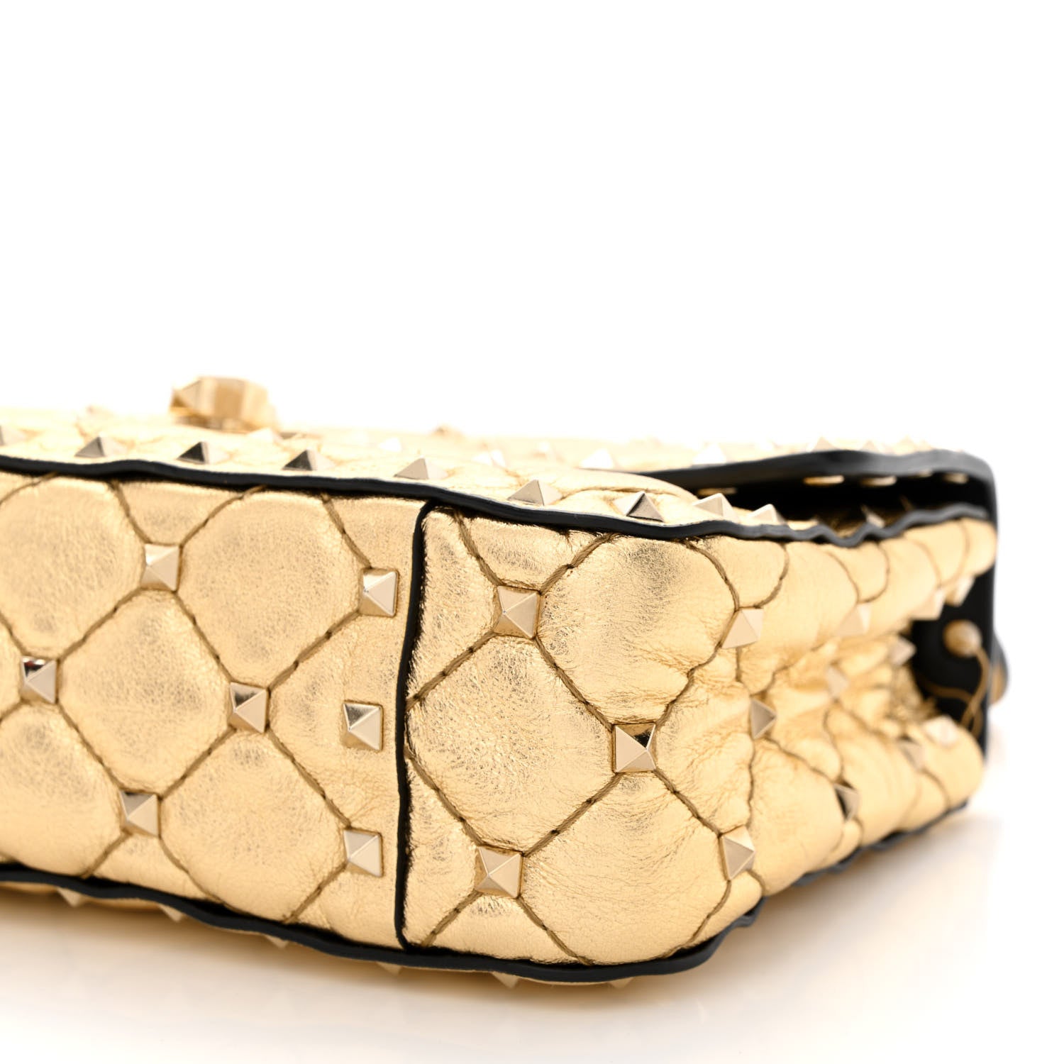 Valentino Garavani Metallic Nappa Small Rockstud Spike Shoulder Bag Mekong 9 of 13