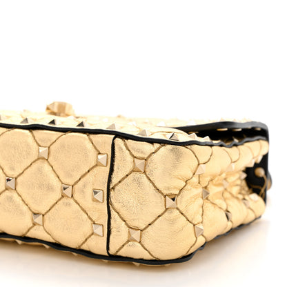 Valentino Garavani Metallic Nappa Small Rockstud Spike Shoulder Bag Mekong 9 of 13