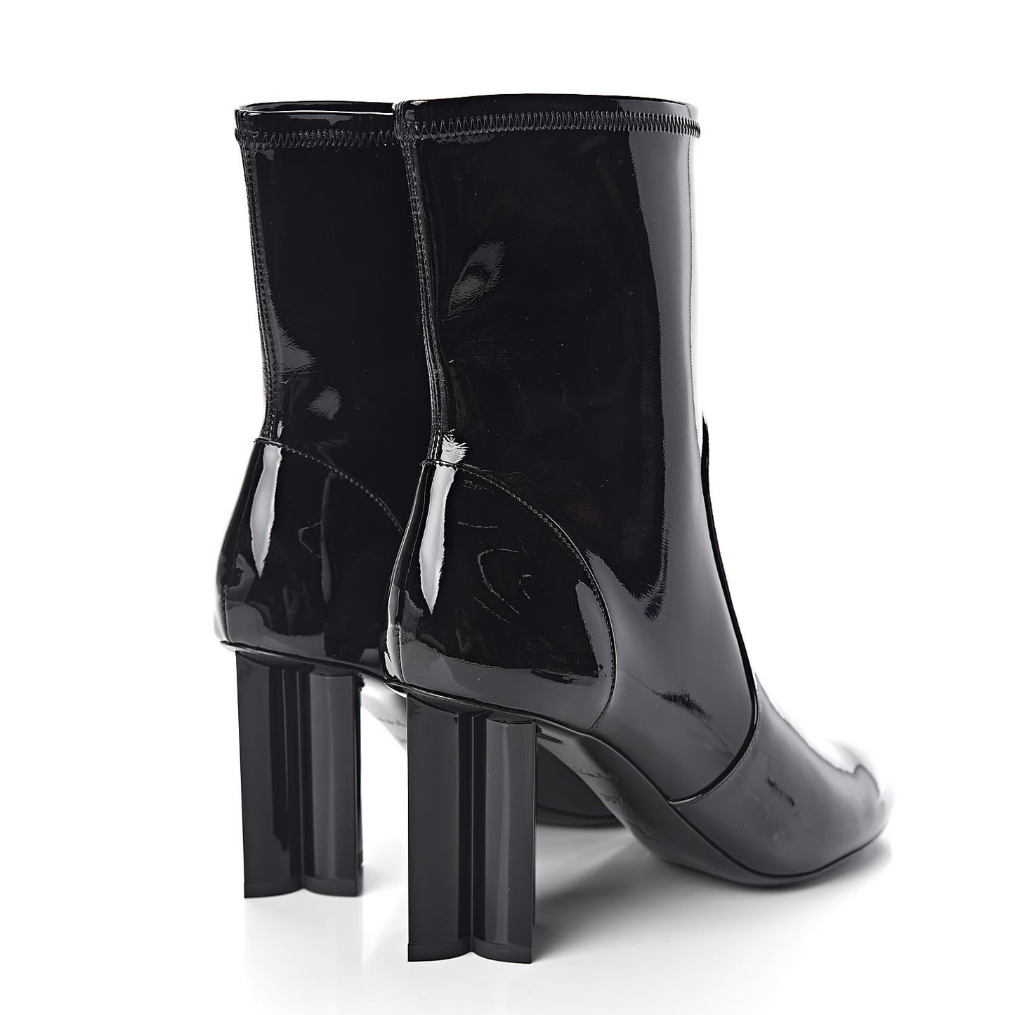 Patent Silhouette Ankle Boots 39.5 Black
