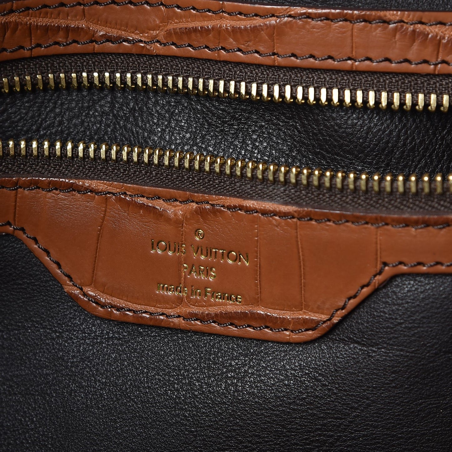 Monogram Mahina XL Crocodile Trim Tote