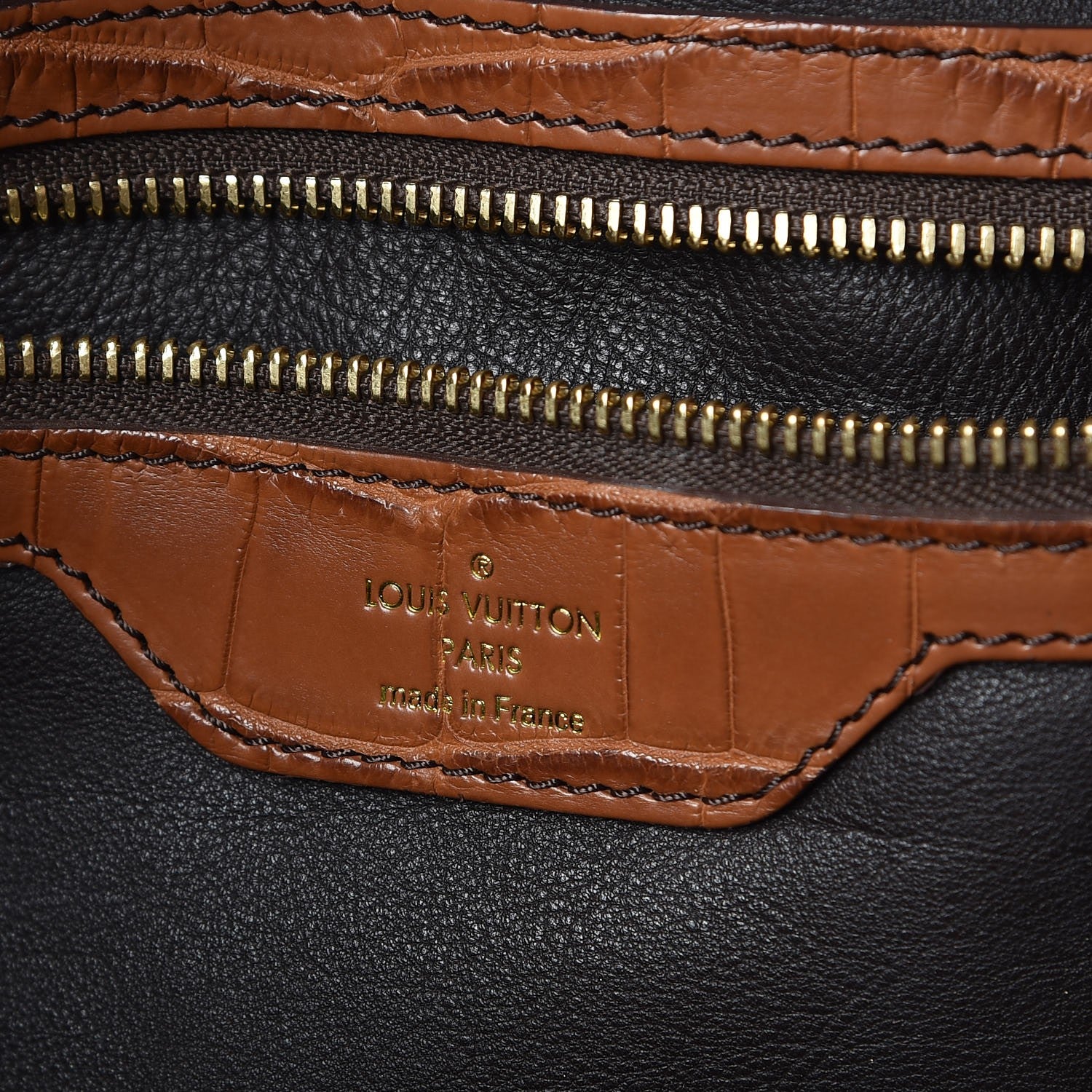 Louis Vuitton Monogram Mahina XL Crocodile Trim Tote 6 of 6