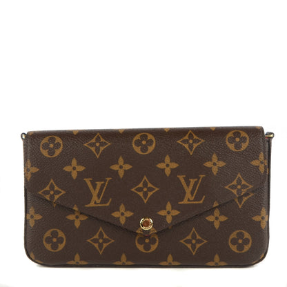 Louis Vuitton Monogram Pochette Felicie Chain Wallet Fuchsia 1 of 8