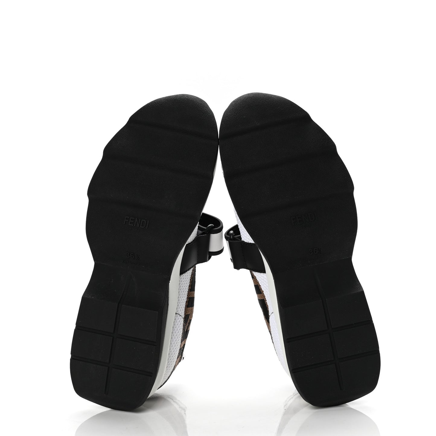 Stretch Yarn FF Stiff Band Rockoko Sneakers 36.5 White Black Tobacco