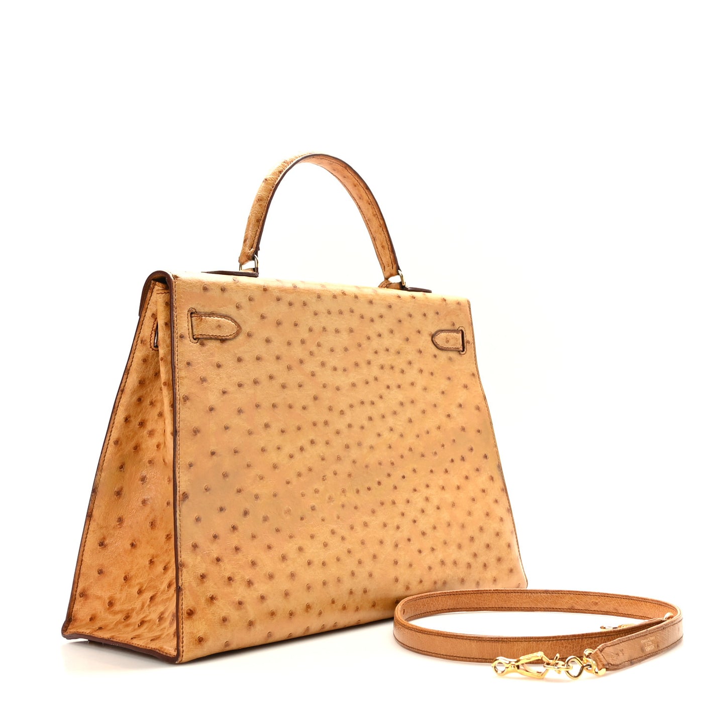 Ostrich Kelly Sellier 35 Gold