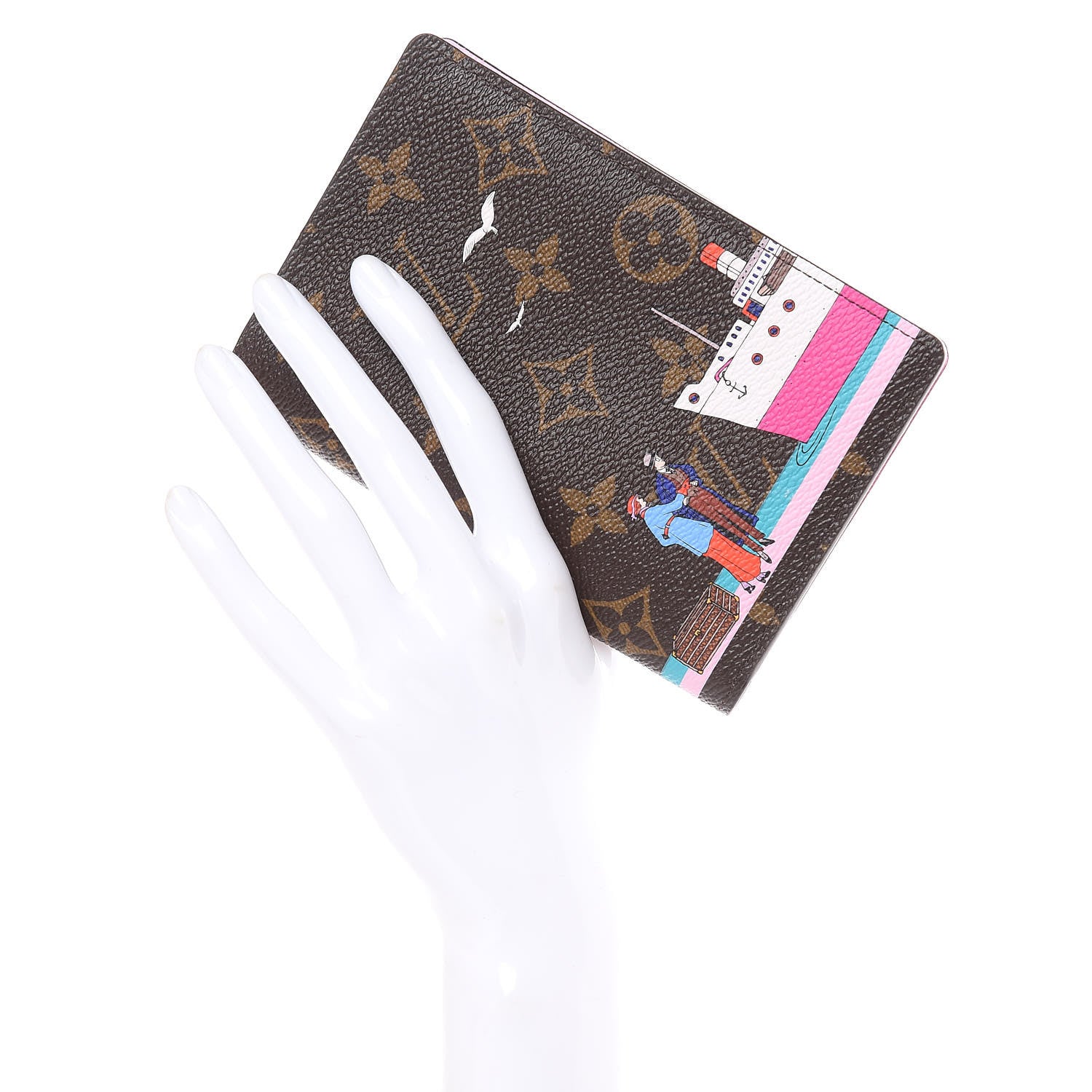 Louis Vuitton Monogram 2016 Christmas Animation Passport Cover Rose Ballerine 2 of 7
