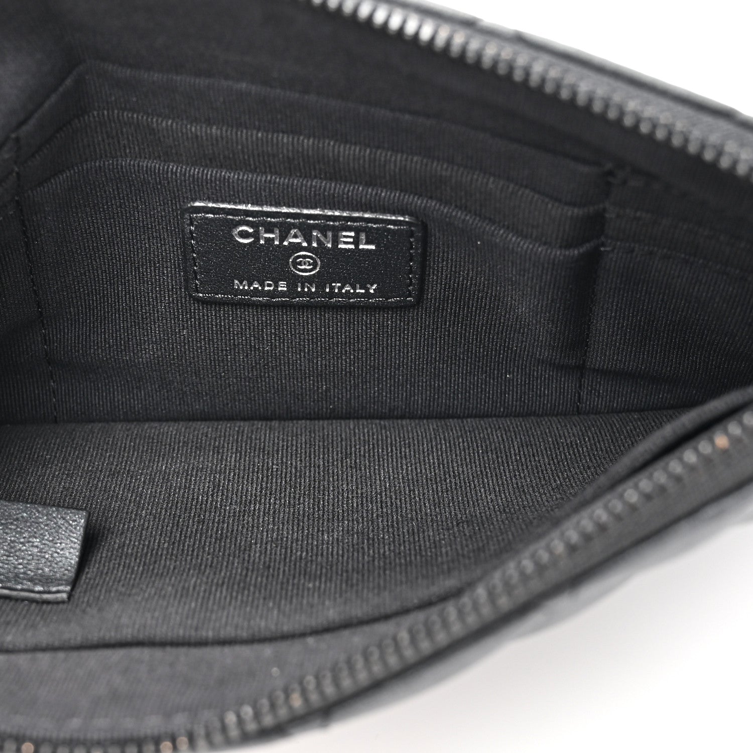 Chanel Pearly Lambskin Quilted Cosmetic Case So Black 5 of 7