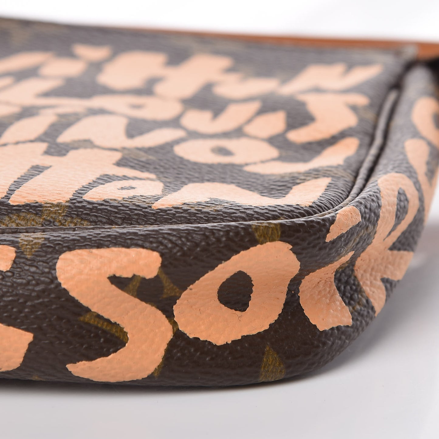 Monogram Graffiti Pochette Accessories Peach