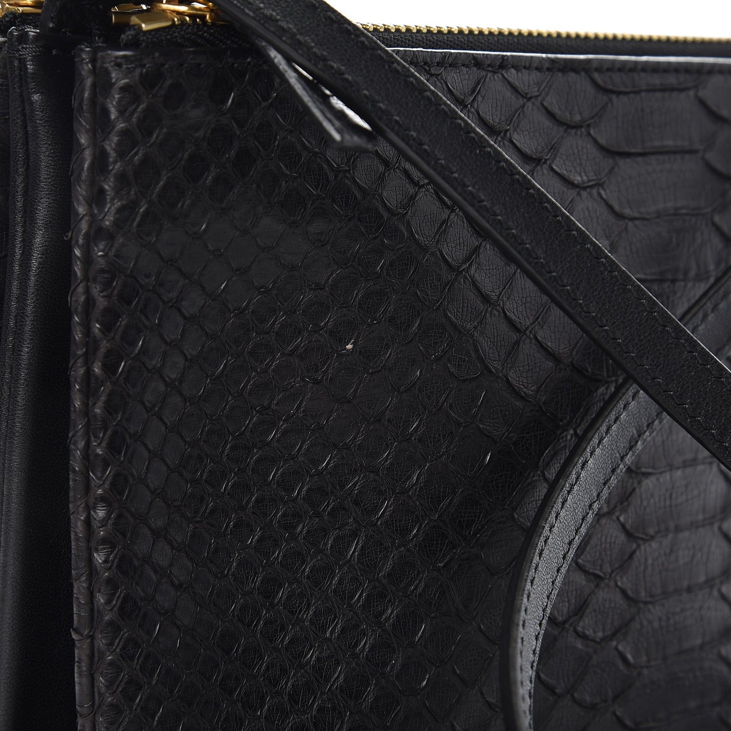 Python Small Trio Crossbody Bag Black