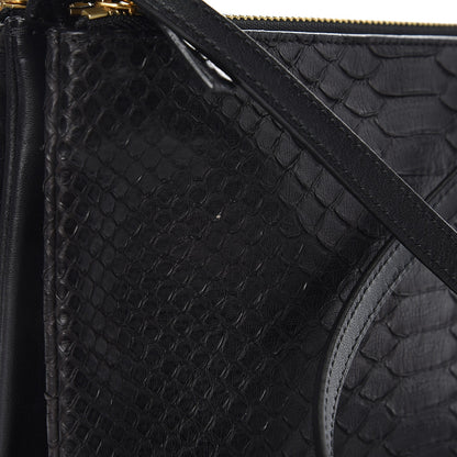 Celine Python Small Trio Crossbody Bag Black 9 of 9
