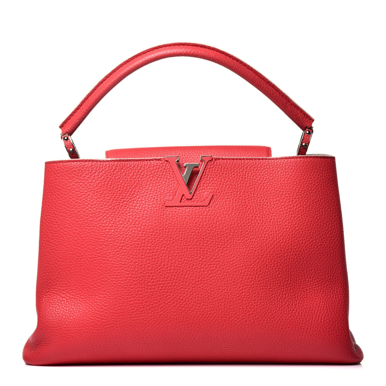 Louis Vuitton Taurillon Capucines MM Rubis 1 of 9