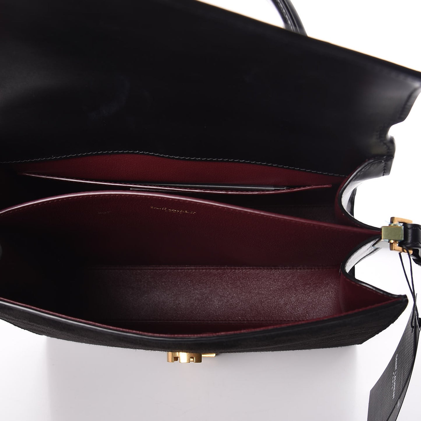 Kid Scamosciato Smooth Calfskin Medium Classic Monogram Cassandra Top Handle Black Rouge Legion