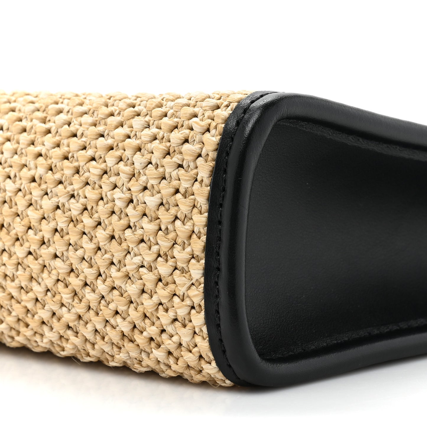 Raffia Calfskin Monogram Giant Pouch