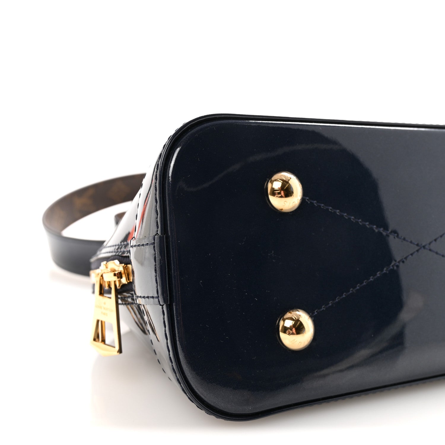 Louis Vuitton Patent Monogram Alma BB Marine 8 of 9
