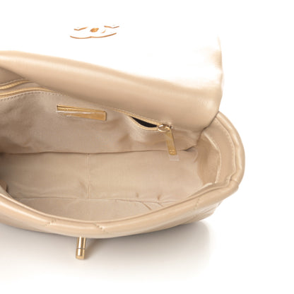 Chanel Lambskin Quilted Medium Chanel 19 Flap Dark Beige 5 of 11