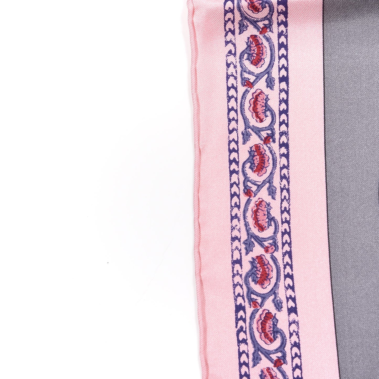 Silk Coup de Fouet Scarf 140 Bleu Rose Gris