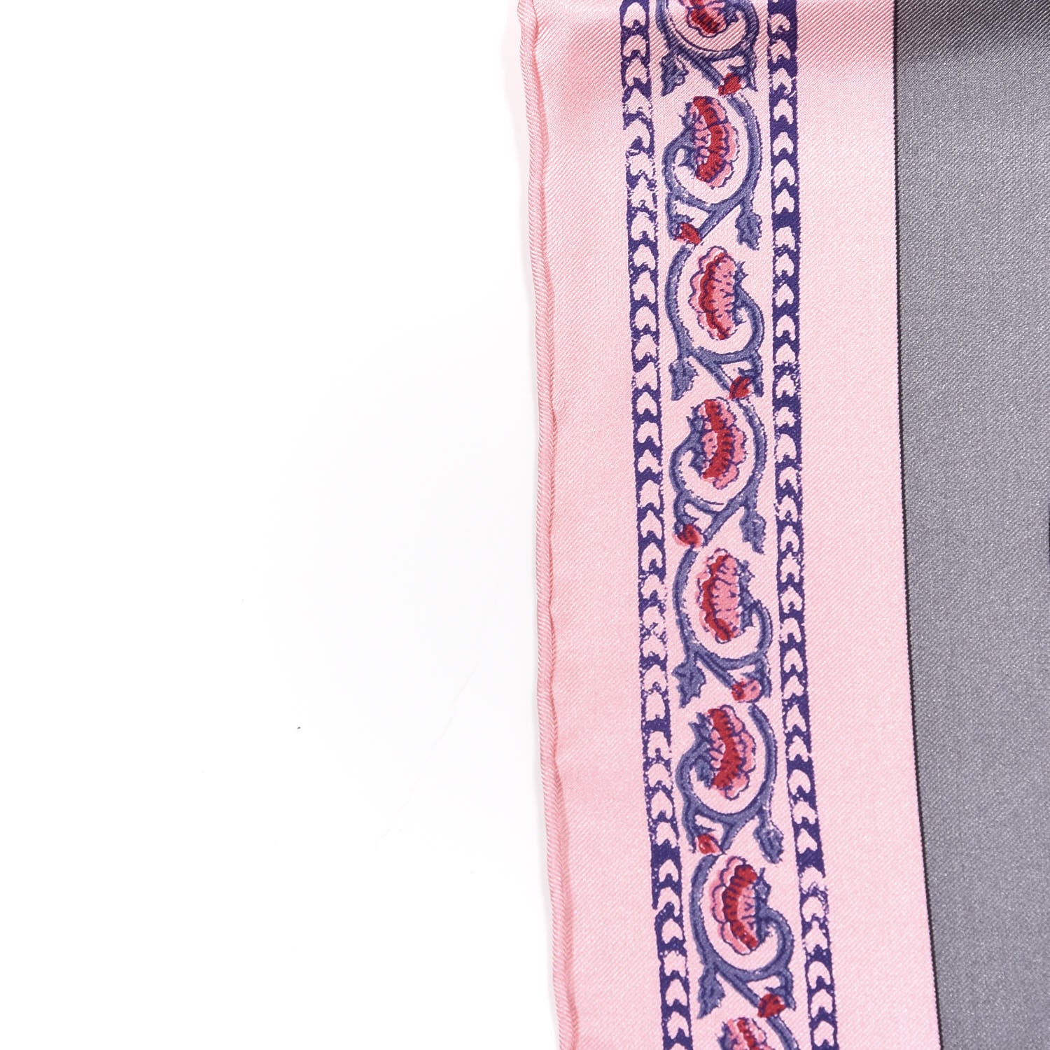 Hermes Silk Coup de Fouet Scarf 140 Bleu Rose Gris 5 of 5