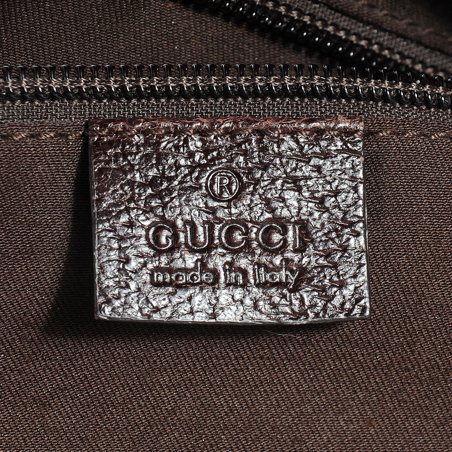 GG Monogram Web Medium Classic Backpack Brown