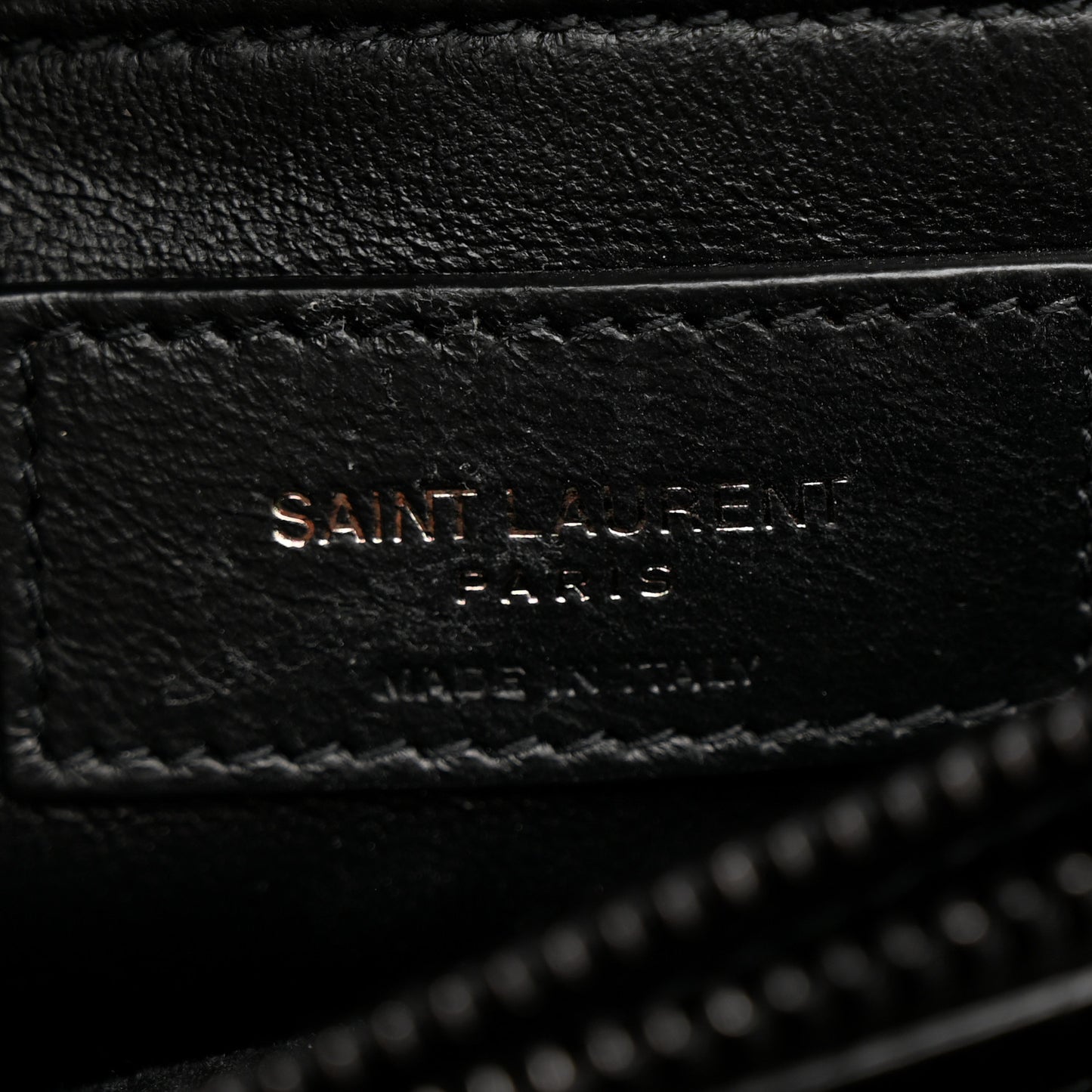 Calfskin Y Quilted Monogram Monochrome Small Loulou Chain Satchel Black