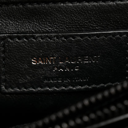 Saint Laurent Calfskin Y Quilted Monogram Monochrome Small Loulou Chain Satchel Black 7 of 13