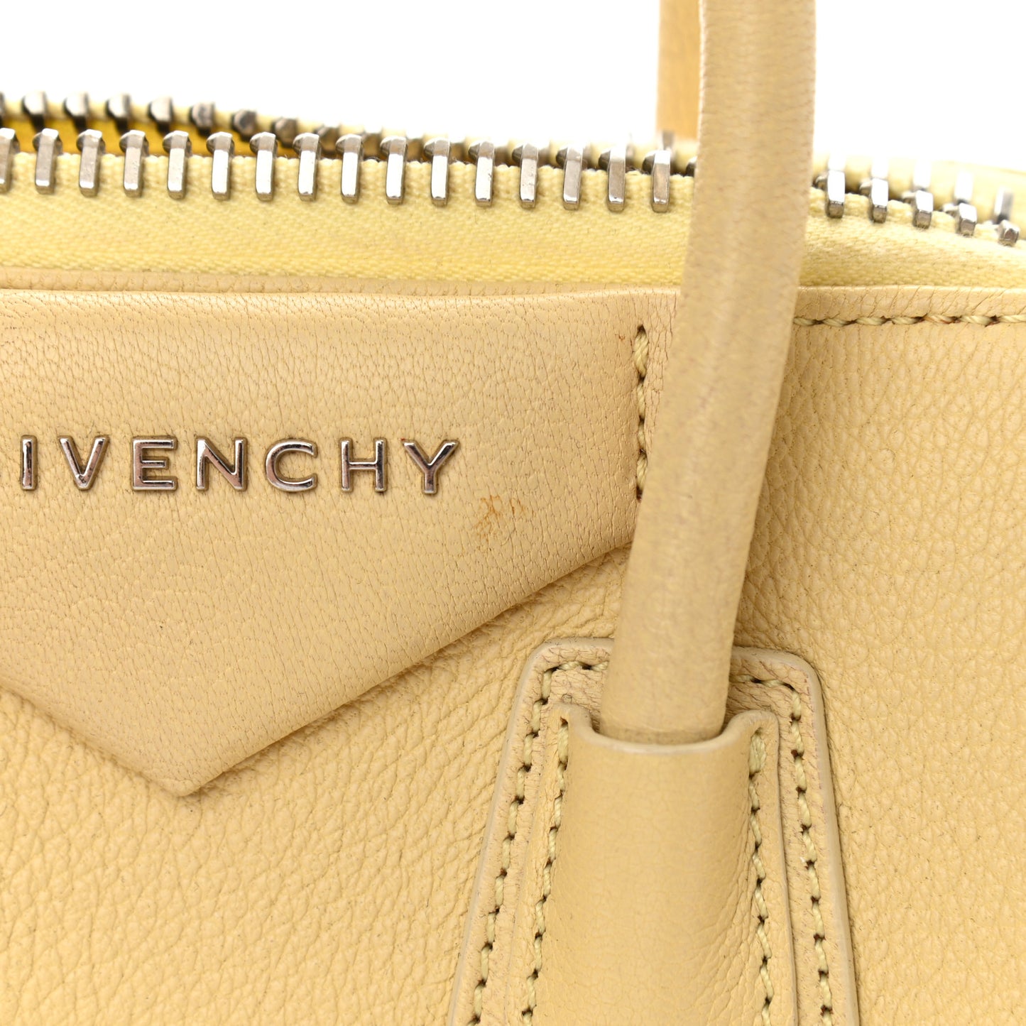 Sugar Goatskin Mini Antigona Yellow