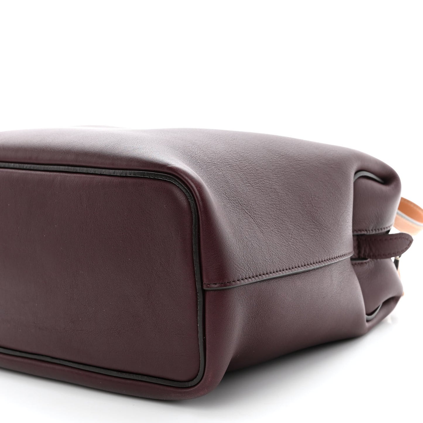 Lambskin Small Soft Cube Satchel Burgundy