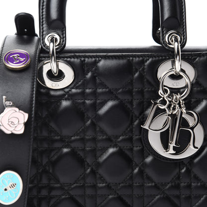 Christian Dior Lambskin Cannage Small Lucky Badges My Lady Dior Black 11 of 11