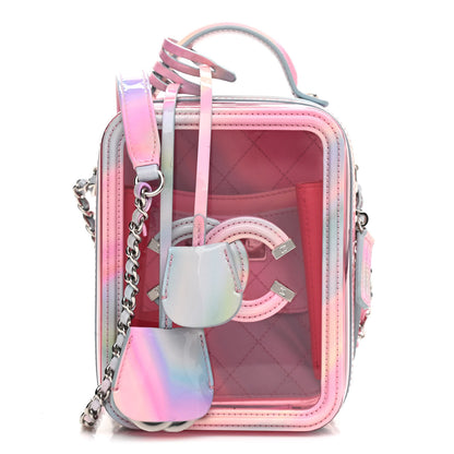 Chanel PVC Patent Calfskin Patent Lambskin Vertical Vanity Case Pink 1 of 10