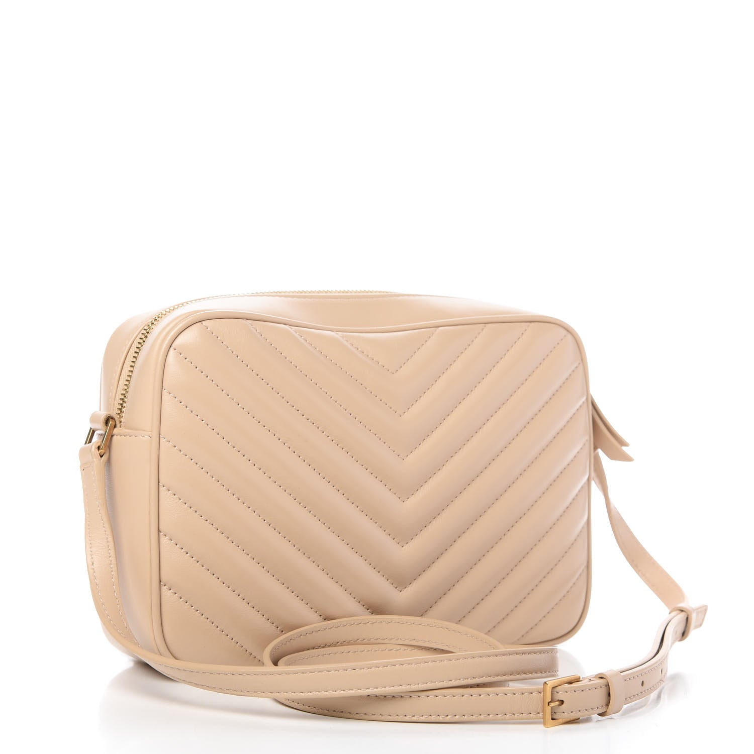 Saint Laurent Calfskin Matelasse Monogram Lou Camera Bag Dark Latte 3 of 11