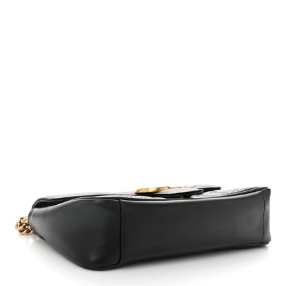 Gucci Calfskin Matelasse Small GG Marmont Shoulder Bag Black 4 of 10