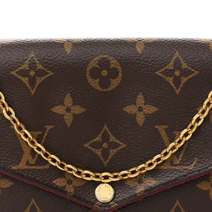 Louis Vuitton Monogram Pochette Felicie Chain Wallet Fuchsia 8 of 13
