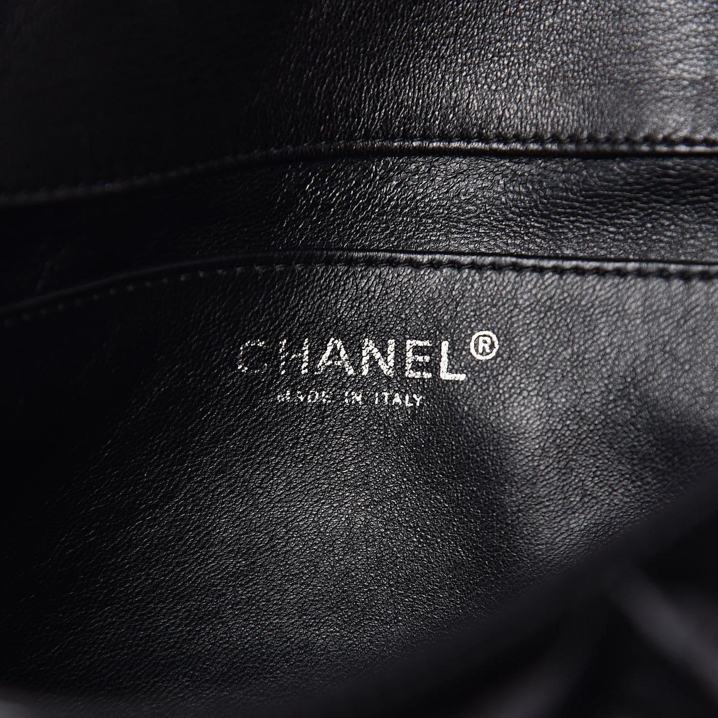 Patent Quilted Clutch with Chain Flap Black