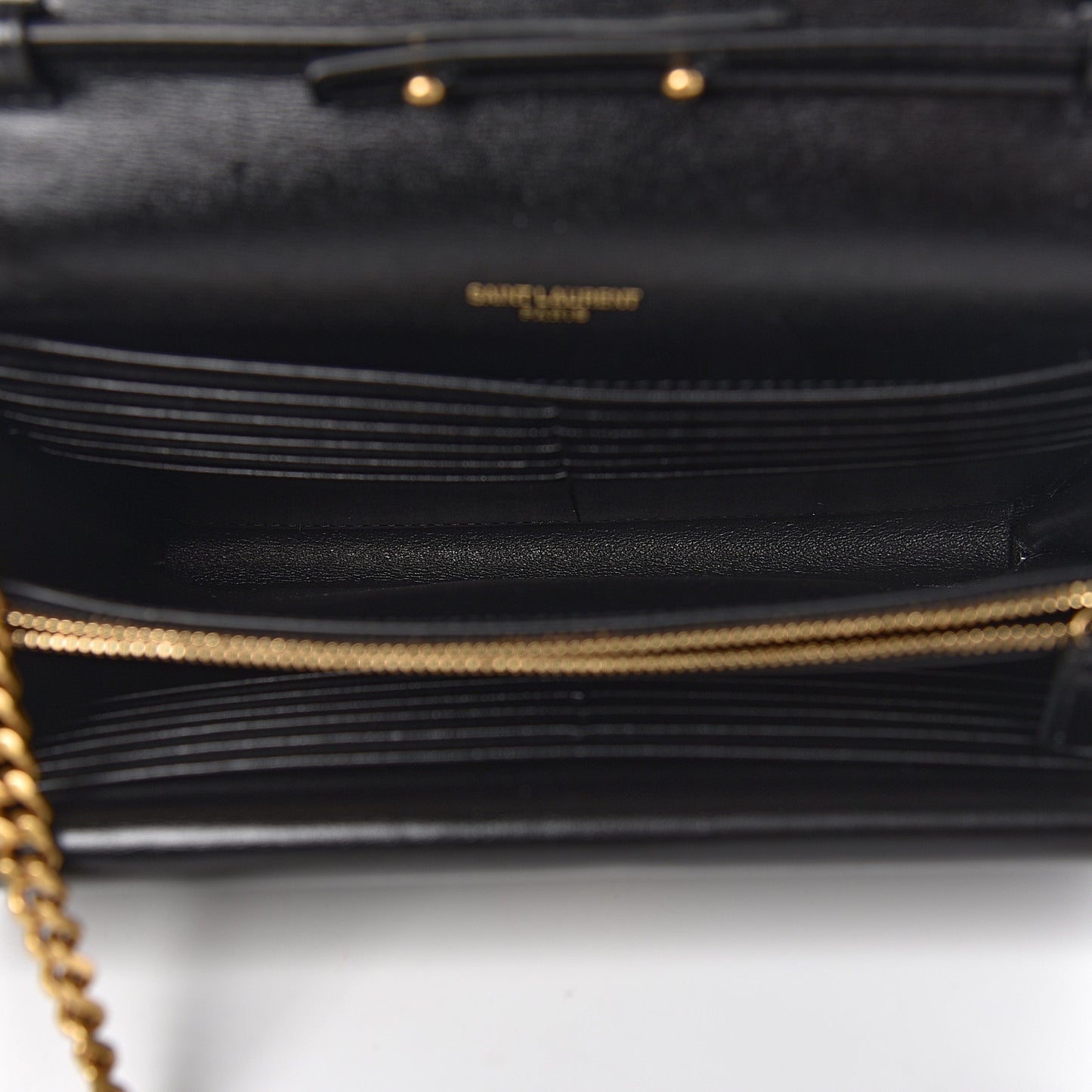 Smooth Calfskin Monogram Sulpice Chain Wallet Black