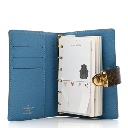 Louis Vuitton Monogram Koala Small Ring Agenda Cover Blue 5 of 9