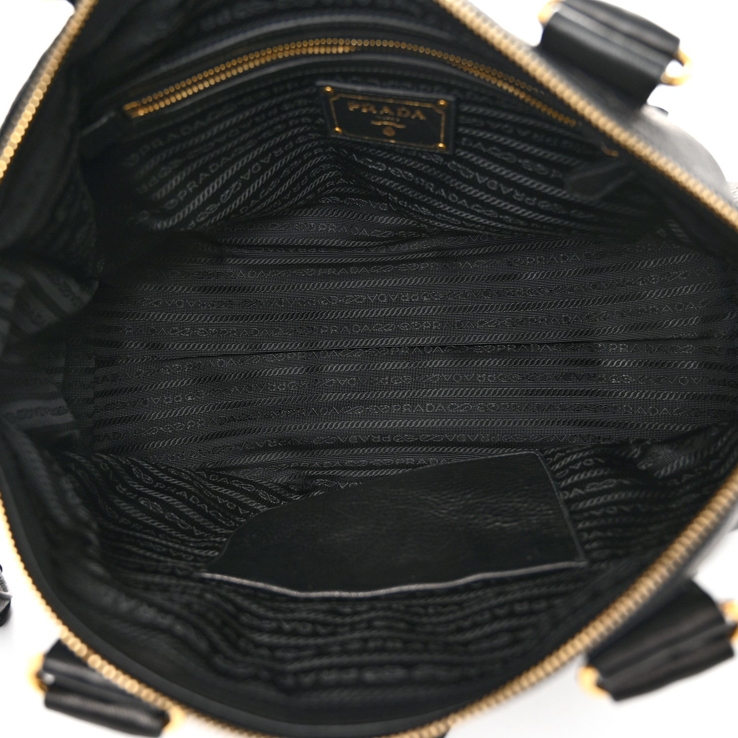 Prada Vitello Daino Shopping Satchel Black 5 of 11