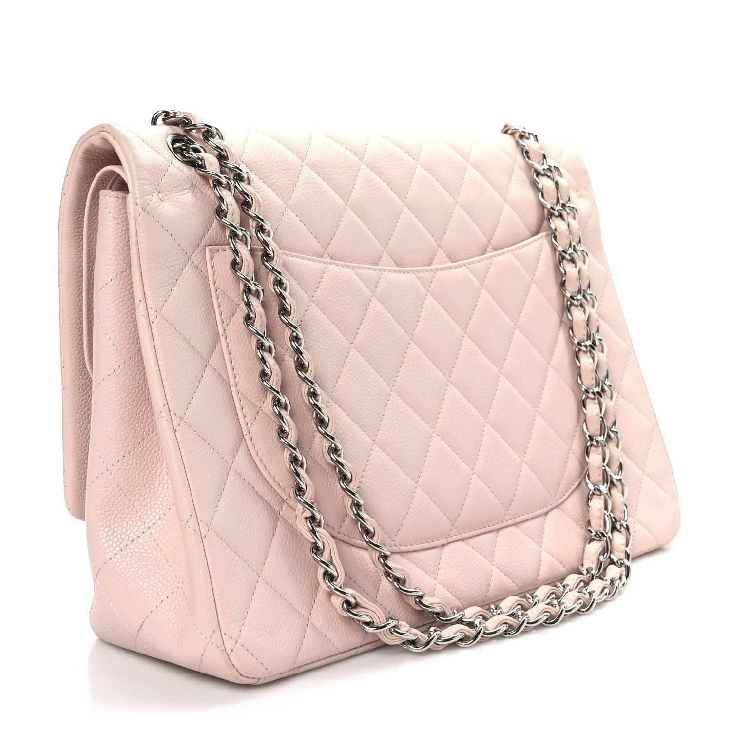 Chanel Caviar Maxi Double Flap Light Pink 3 of 9