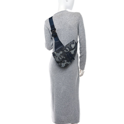 Christian Dior X Peter Doig Denim Camouflage Saddle Bag 2 of 10