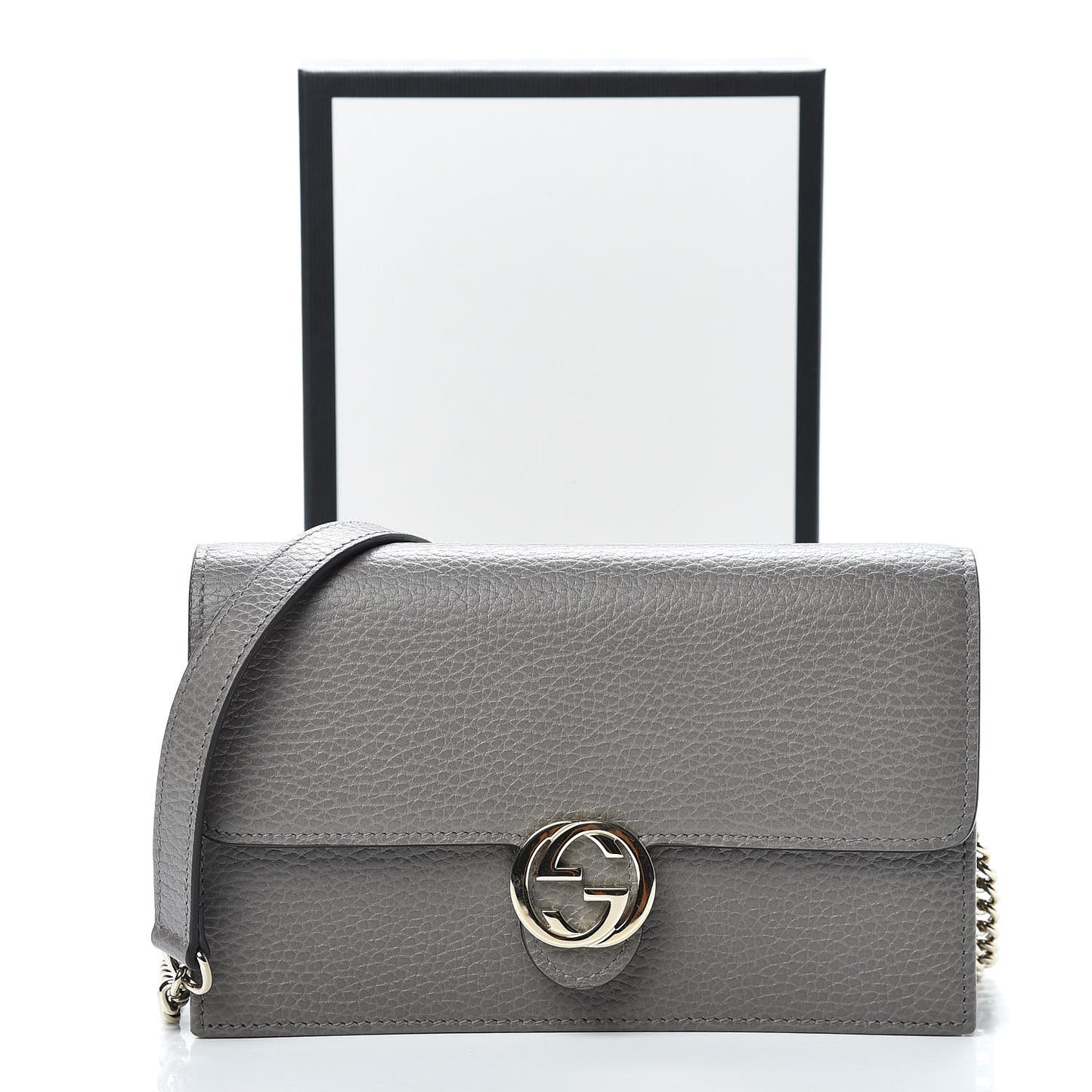 Dollar Calfskin Interlocking G Chain Wallet Loess