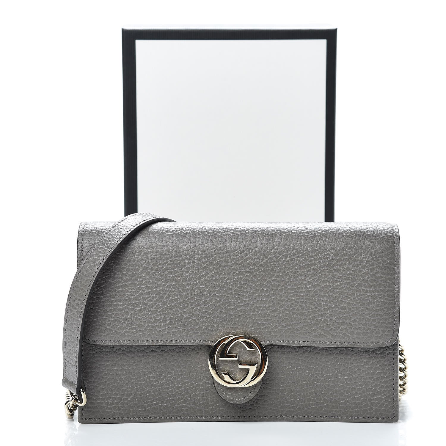 Gucci Dollar Calfskin Interlocking G Chain Wallet Loess 13 of 13