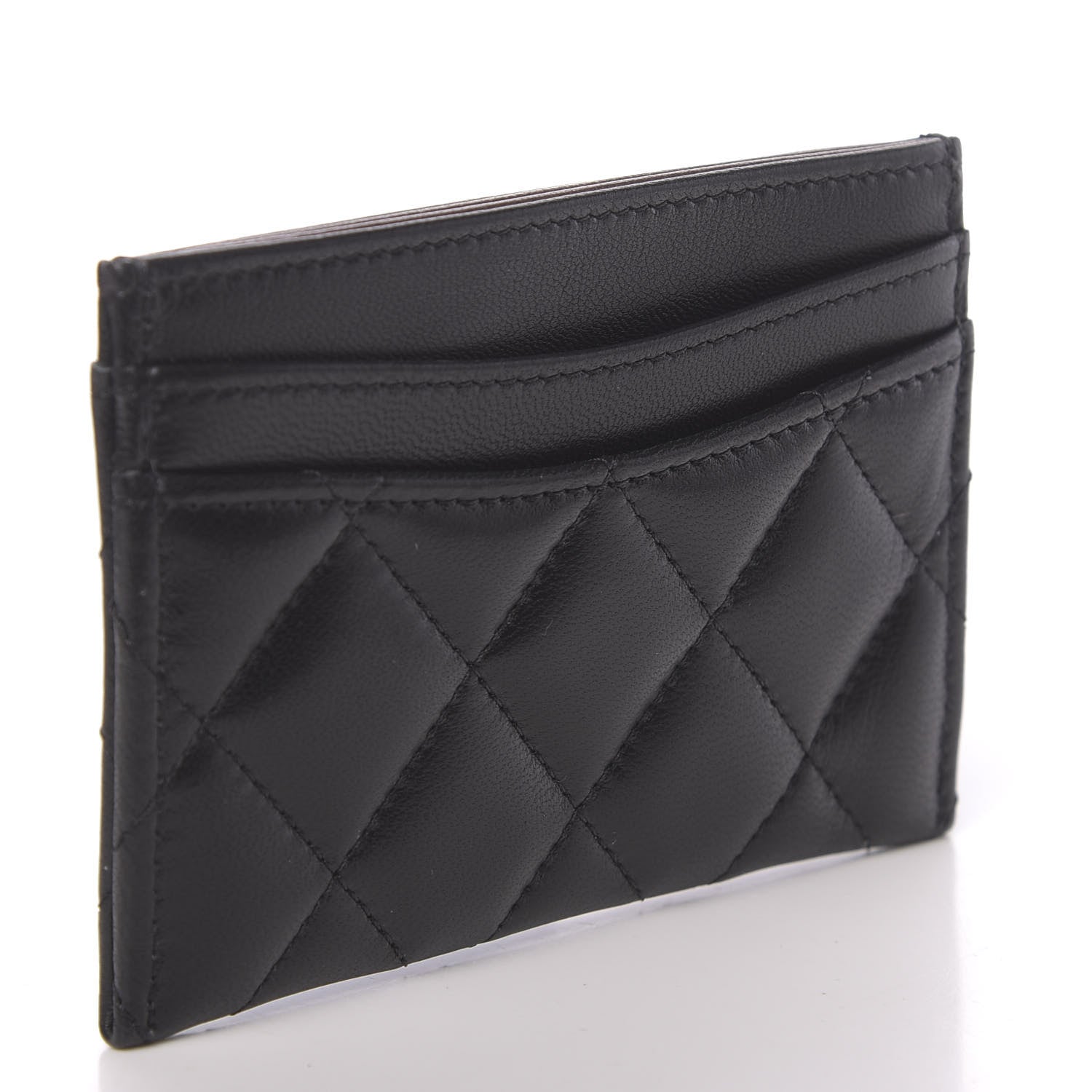 Chanel Lambskin Quilted Card Holder Black 3 of 9