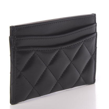 Chanel Lambskin Quilted Card Holder Black 3 of 9