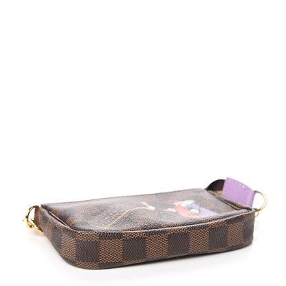 Louis Vuitton Damier Ebene Illustre Mini Pochette Accessories Violet 3 of 8