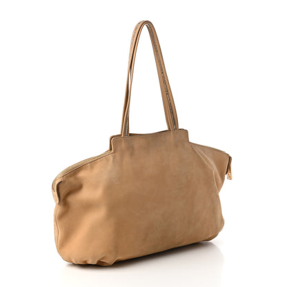 Fendi Metallic Nubuck Medium Chains Tote Caramello 3 of 10