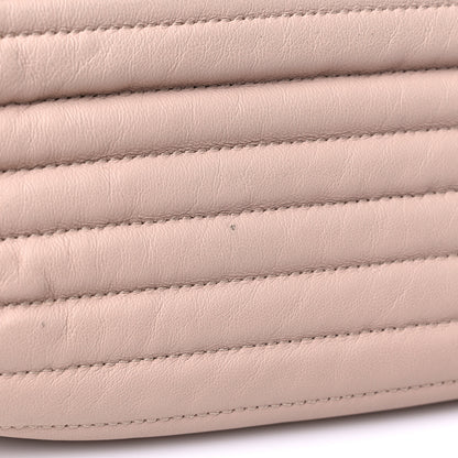 Salvatore Ferragamo Calfskin Chevron Quilted Vara Bow Chain Tote Light Pink 13 of 13