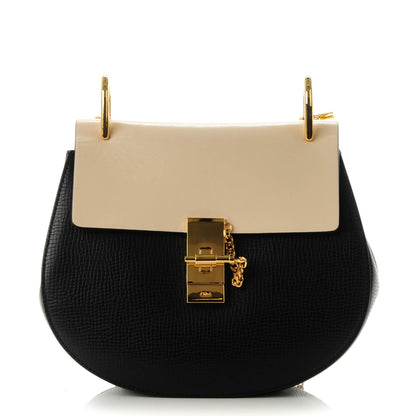 Chloe Grained Calfskin Lambskin Drew Shoulder Bag Black 1 of 7
